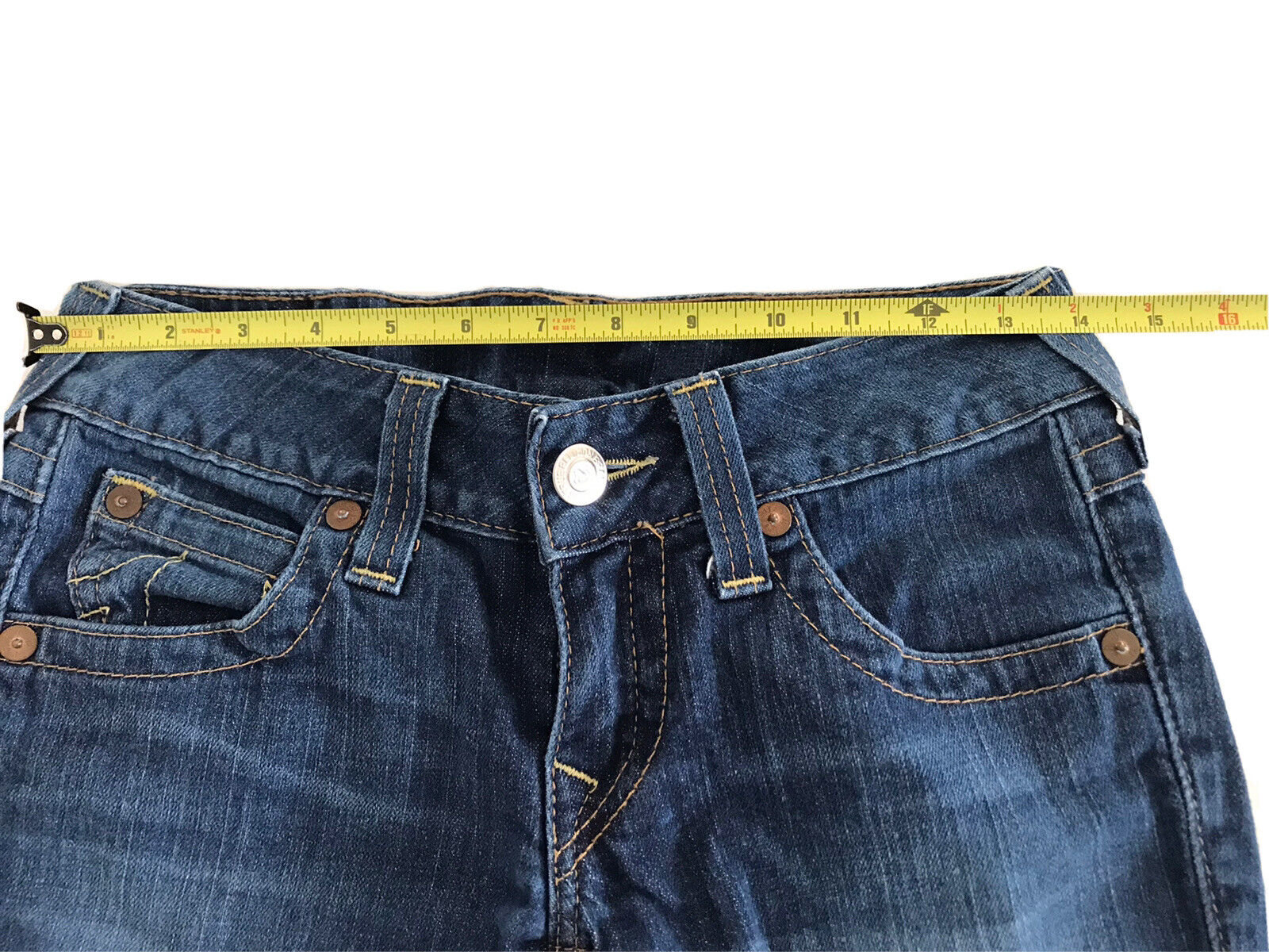 True Religion Low Rise Shorts Womens 27 Blue Deni… - image 5