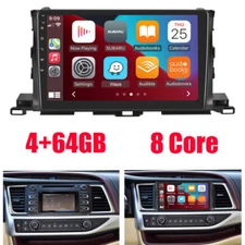 4+64GB For Toyota Highlander 2014-19 Android 13 Car Stereo Radio CarPlay GPS DSP