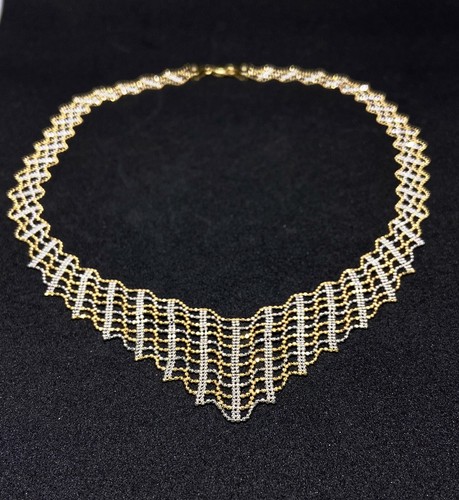 14k Two Tone Cleopatra Necklace 