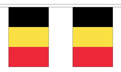 BELGIEN 3 METER WIMPELKETTE 10 FAHNEN Flagge 3M BELGIEN BRÜSSEL