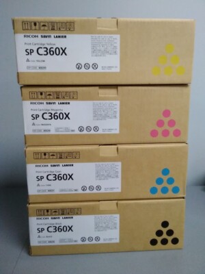 Genuine Ricoh Savin Lanier SP C360X Toner Cartridge Set
