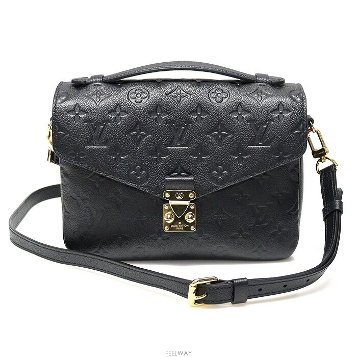 LV Leather Fabric Empreinte Black by the yard