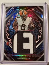 2023 Panini Obsidian Amari Cooper Unbreakable Patch Jersey Red Etch 8/8 Browns