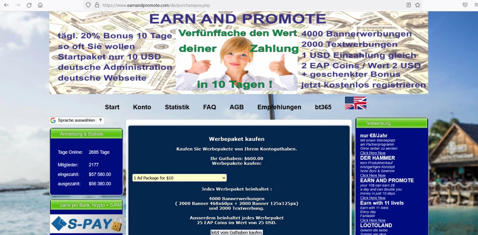 Werbeplattform, Webprojekt inkl. TLD .com, bestehendes Onlinegeschäft - Bild 4 von 4