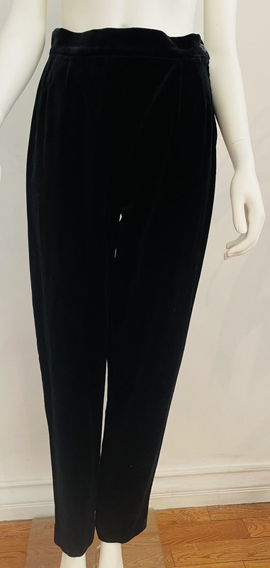 Valentino Black Velvet Vintage Pants 4