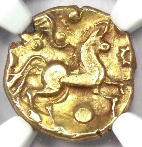 c.60 - 20 BC Britain TRINOVANTES AV Stater Gold 5.84g NGC Ancient Ch VF 5/5 3/5 - Picture 4 of 5
