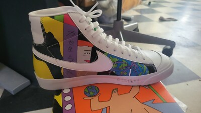 Nike Blazer Mid '77 Flyleather x Ruohan Wang Multicolor 2020 Size
