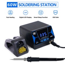 110V SMD Rework Soldering Station Iron Kit 60W Welding Tool Digital LED Display