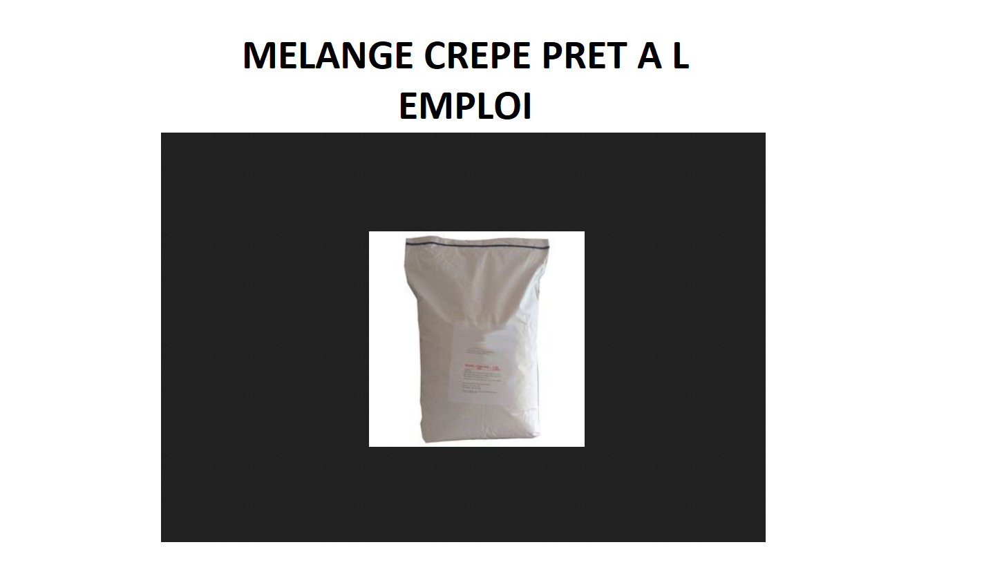 Mélange crêpes sucrées bretonnes pour ambiance fête foraine 20 kg