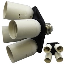 US SELLER Blue Dot 4 Socket Adapter - Converts 1 socket into 4 FREE SHIPPING