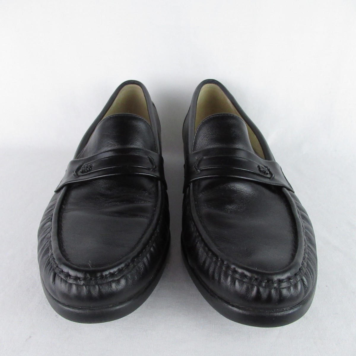 SAS Ace Loafers Men 12 S Slim Black Leather Handsewn Slip On Shoes Comfort USA SAS Black Leather Mens Ace 12 NARROW Width Loafer USA  main image 3