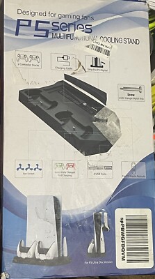 White PS5 Cooling Station Multifunctional Cooling Stand. P5 Series. Read