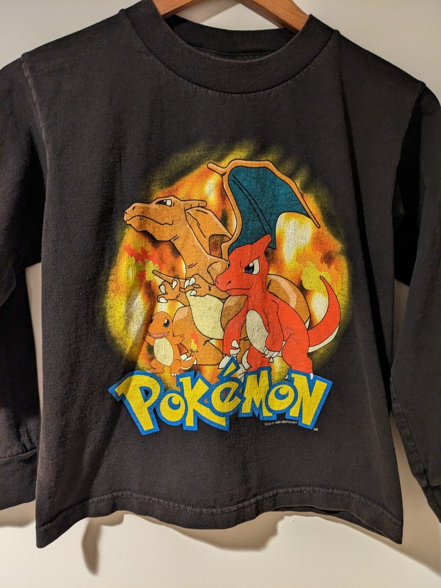 Vintage 1999 Pokémon Charizard Charmander Kids Medium Long