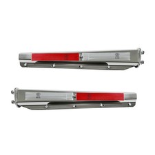 Pair Stainless Steel Straight Spring Loaded Mud Flap Hanger 30" Length 2.5" 2