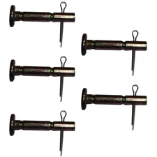 Five New Shear Pins w/ Cotter Pins 1-5/8" X 1/4" fits Various Applications