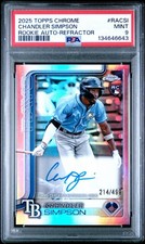 2025 Topps Chrome - Rookie Autographs Chandler Simpson #RA-CSI Refractor /499...