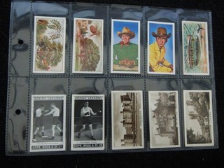 ONE PAGE MIXED CIGARETTE CARDS