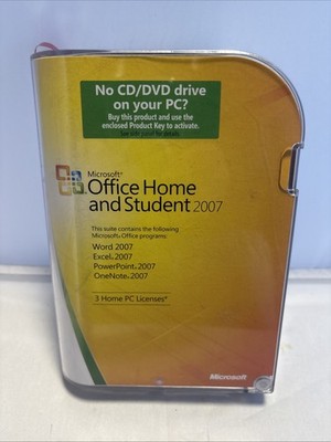Microsoft Office Home and Student 2007 PC w/ Product Key Word Excel Power Point