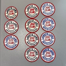 11 Embroidered Bowling  Patches 200 & 225 Club Lafayette Lanes Fayetteville NC