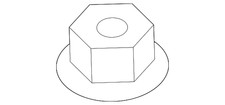 Genuine Toyota Suspension Control Arm Cover Nut 90178-A0058