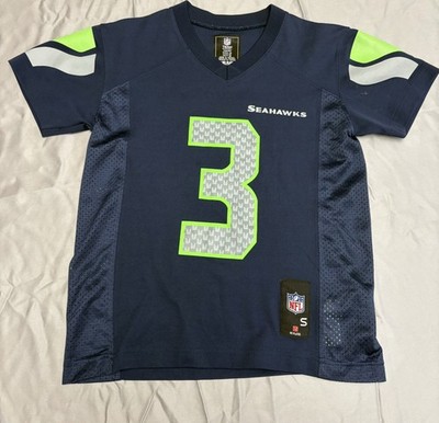 NFL Seattle Seahawks Russell Wilson #3 Football Jersey Youth Size Small (8) 