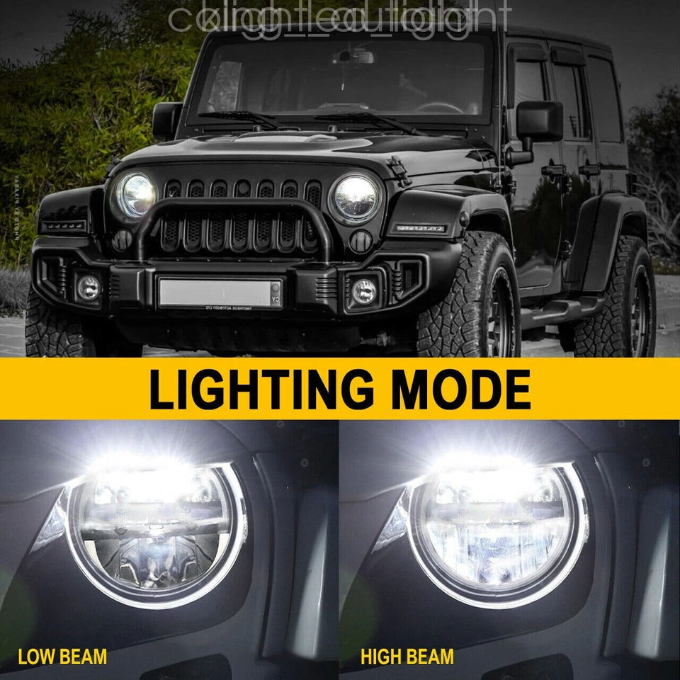 2x 7" Hummer H1 Scheinwerfer Bj 92-06 GM6200 GM6500 Umrüstung US EU TÜV Umrüsten - Bild 4 von 4