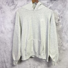 Vintage 80s Nike Hoodie Sweatshirt Mens Large Gray Embroidered USA