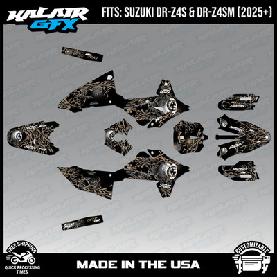 Graphics Kit for Suzuki DR-Z4S DR-Z4SM DRZ4SM 2025 2026 Core-TAN