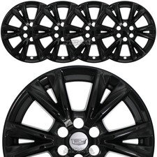 4 for Cadillac XT5 XT6 2020-2026 Black 18" Wheel Skins Hub Caps Full Rim Covers