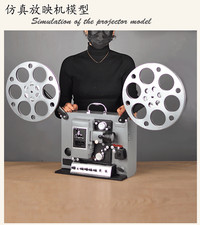 Vintage Projector Model Nostalgic 80s Old Item Metal Photo Window Display Prop
