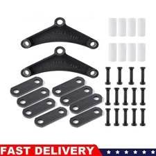 SPARKWHIZ Tandem Trailer Axle Shackle Kit Heavy Duty For Double Eye Spring Black