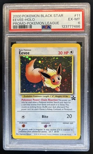 2000 Pokemon Wizards Black Star Promos Eevee #11 PSA 6
