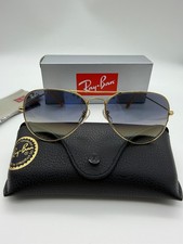 New Ray-Ban Aviator RB3025 Gold Blue Gradient Men's Sunglasses 58mm 001/3F