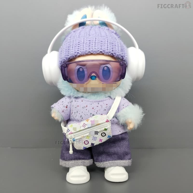 Doll Clothes labubu monster 7PCS handmade Outdoor for 17cm doll (no toy)