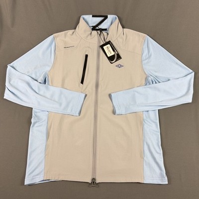 Zero Restriction Golf Jacket Z710 Chest Logo Medium Silver Skyway $278 Blemish
