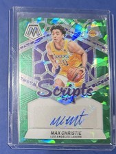 2023-24 Mosaic Green Cracked Ice SCRIPTS auto Max Christie  MS-MAX