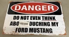 Tin Metal Signs 12X8 Vintage Look Aluminum Sign Do Not Touch My Mustang Ford