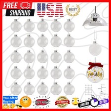 - Bulk Value Pack of 25 pcs - 67mm 2-5/8 Inch Round Clear Plastic Ball Orname...