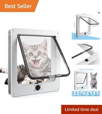 Versatile 4-Way Cat Door - Easy Install, Weatherproof for Indoor Outdoor Use