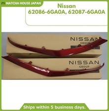 Nissan Genuine 370z Z34 14-20 Nismo Red Front Bumper Molding Rh Lh Set Oem
