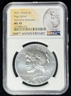 2021 $1 Peace Dollar 100th Anniversary NGC MS70 Advance Releases