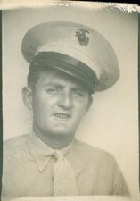 1940's WWII Photo Booth, Photo USMC, Marine W F Bragg, Jr