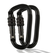 4" Heavy Duty Carabiner 27 kN 6070 lbs - Twist Lock - Auto Locking Steel