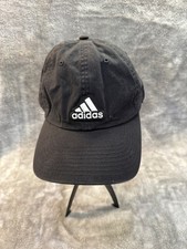 Adidas Aeroready Baseball Cap Black Mens OSFM Snapback Adjustable White Logo