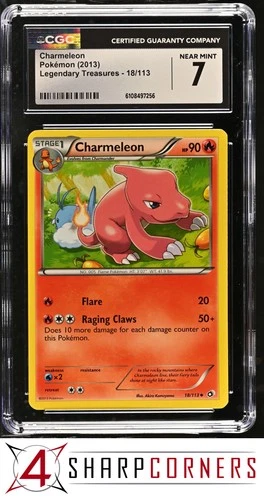 2013 POKEMON LEGENDARY TREASURES #18 CHARMELEON CGC 7