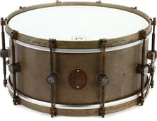 A&F Drum Company Raw Brass Snare Drum - 6.5" x 14"