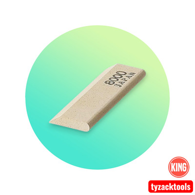 King Small Slipstone 8000 Grit Sharpening Stone for Carving Chisels
