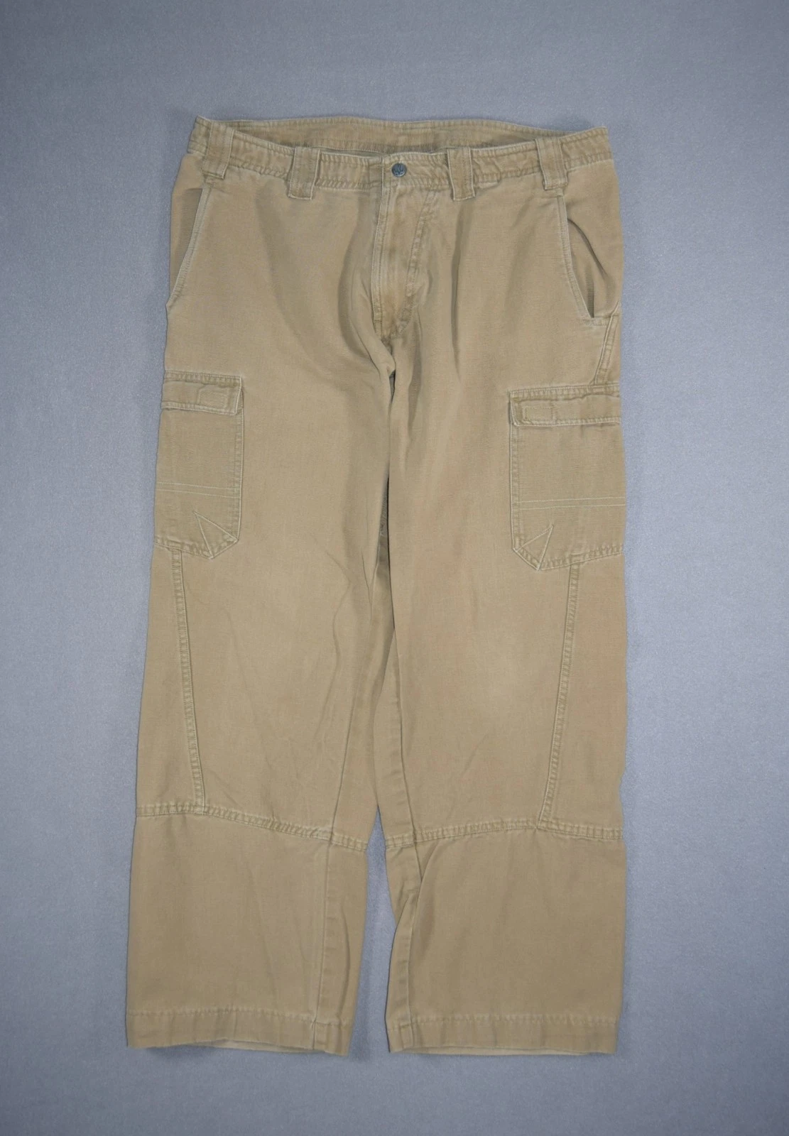Prana Pants Mens XL 36x30 Brown Canvas Cargo Hiking Outdoor Organic Cotton