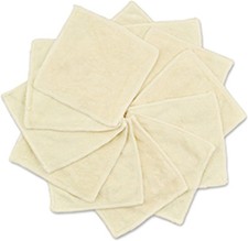 12-Pack Rayon from Bamboo Baby Cloth Wipes- Reusable Washable Small Saliva ...