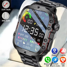 Smartwatch Uomo Militare Funzione Telefono Assistente Vocale Misurazione Pressione Arteriosa Sport